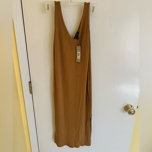 Banana Republic Brown Sleeveless V-Neck Sheath Maxi Dress